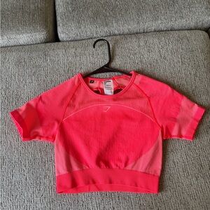 Gymshark Neon Pink Athletic Crop Top